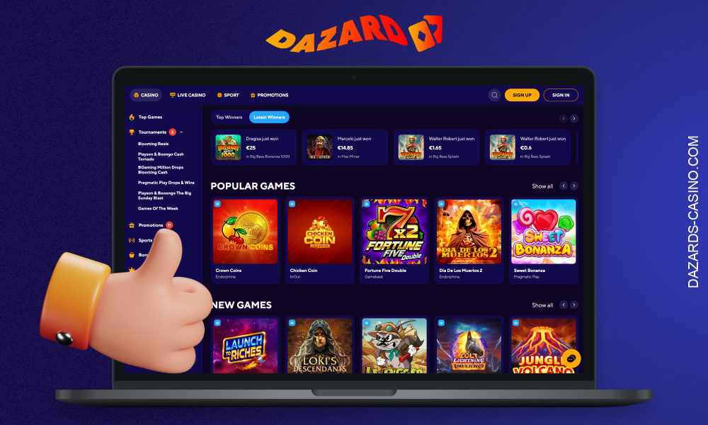 Key advantages of Dazard Casino for Europeans