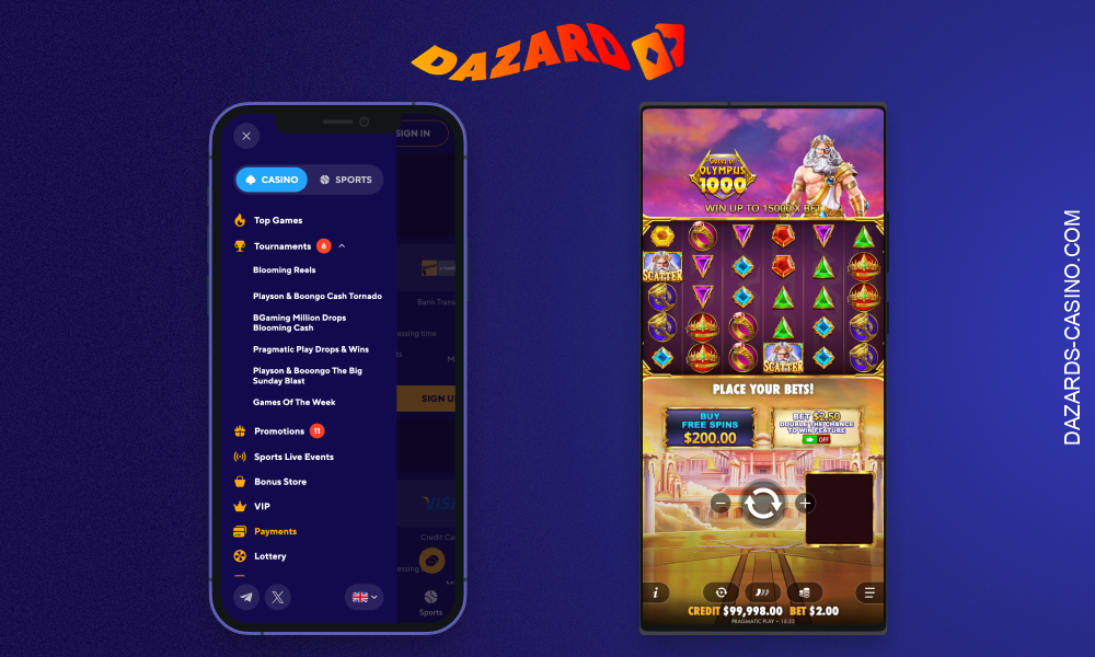 Key features of the Dazard mobile app